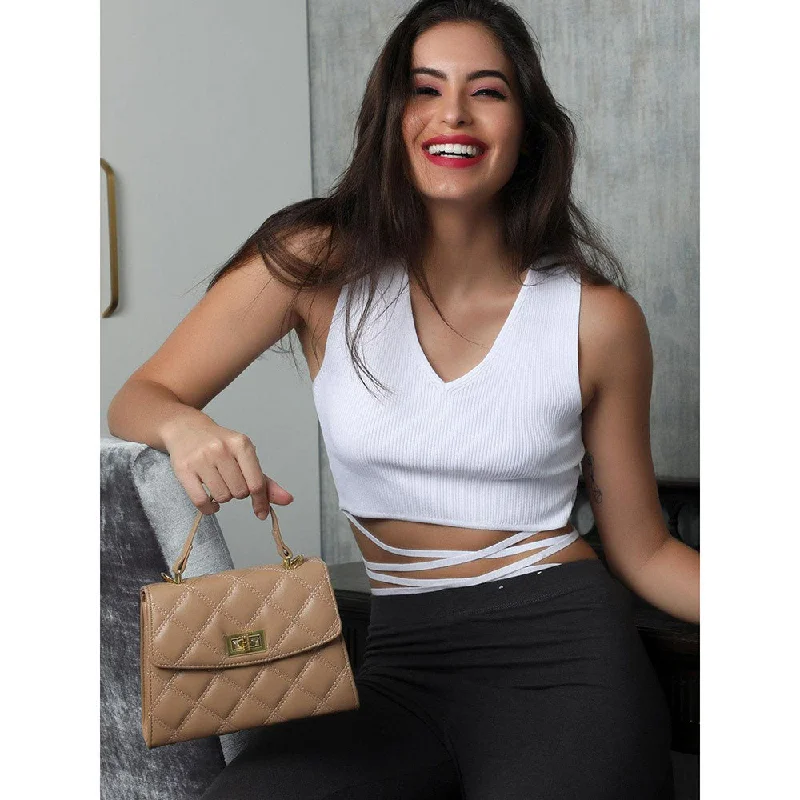 Snake - Skin Effect Clutch in Green for Exotic PartiesOdette Yummy Brown Clutch Bag