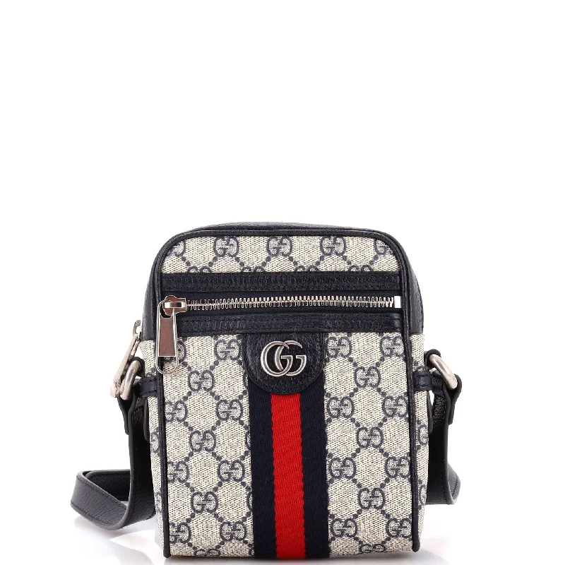 Hand - painted Canvas Crossbody Bag in Yellow for a Unique and Artistic LookOphidia Messenger Bag GG Coated Canvas Mini