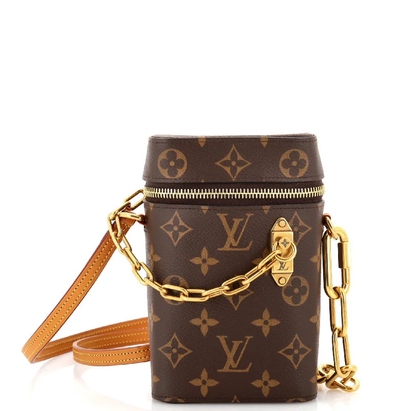 Women's Crossbody Bag with Zippered Pocket on the Back in Red for SecurityPhone Box Bag Monogram Canvas