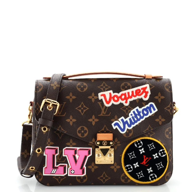 Waterproof Nylon Crossbody Bag in Navy Blue for Outdoor Hiking TripsPochette Metis Limited Edition Patches Monogram Canvas Waterproof Nylon Crossbody Bag in Navy Blue for Outdoor Hiking TripsPochette Metis Limited Edition Patches Monogram Canvas