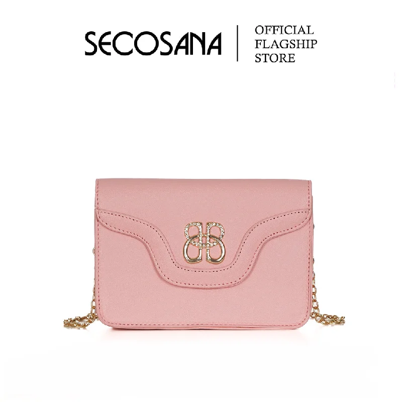 Medium - sized Canvas Crossbody Bag in Beige with Floral Print for Spring OutingsSECOSANA Flossein Sling Bag