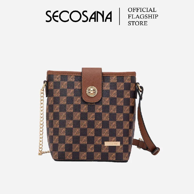 Women's Crossbody Bag with Magnetic Closure in White for Quick AccessSECOSANA Hadalyn Printed Sling Bag