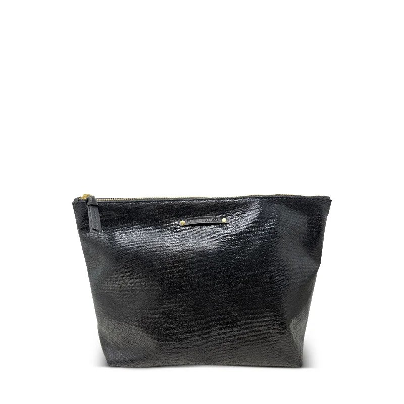 Geometric - Patterned PVC Evening Bag in Multicolor for Trendy Nights OutSlick Black Canvas Oversized Pouch Geometric - Patterned PVC Evening Bag in Multicolor for Trendy Nights OutSlick Black Canvas Oversized Pouch