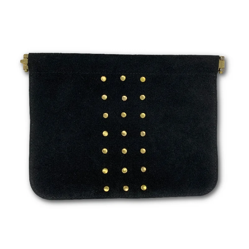 Geometric - Patterned PVC Evening Bag in Multicolor for Trendy Nights OutSmall Black Suede Stud Snap Pouch