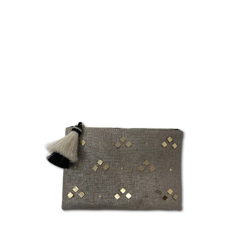 Women's Embroidered Silk Evening Bag in Navy for WeddingsSmall Metallic Linen Pouch Women's Embroidered Silk Evening Bag in Navy for WeddingsSmall Metallic Linen Pouch