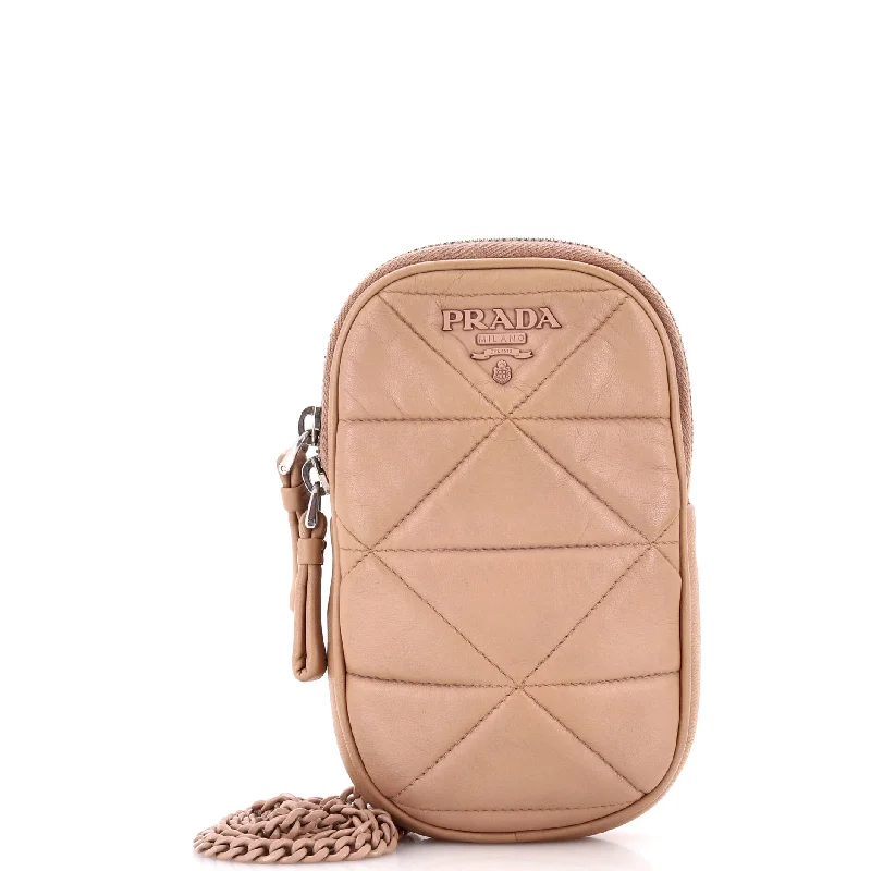 Quilted Leather Crossbody Bag in Cream for a Classic and Elegant AppearanceSpectrum Phone Holder Crossbody Bag Quilted Nappa Leather Quilted Leather Crossbody Bag in Cream for a Classic and Elegant AppearanceSpectrum Phone Holder Crossbody Bag Quilted Nappa Leather
