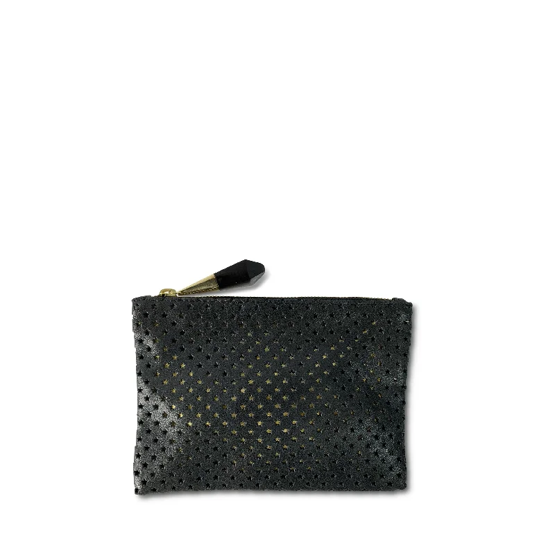 Women's Faux Fur Clutch in White for Winter BallsStar Cut Out Small Pouch