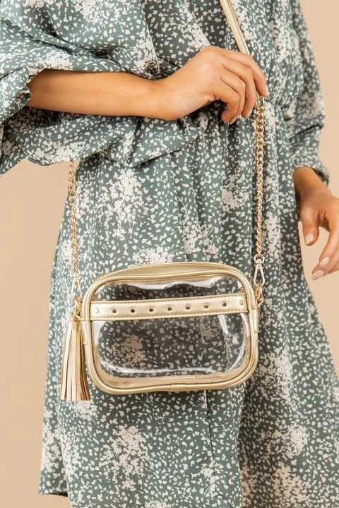 Women's Crossbody Bag with Zippered Pocket on the Back in Red for SecurityTB29208 Clear Crossbody With Tassel With Chain Strap