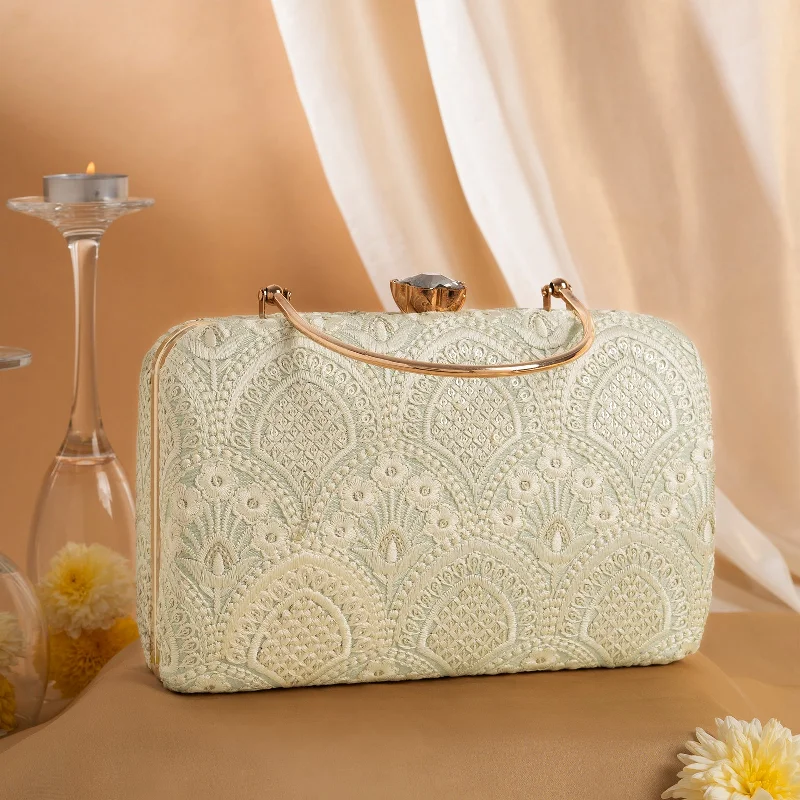 Large Sequin Clutch in Gold for Red - Carpet EventsTeejh Vedashi Brocade Clutch