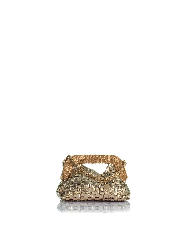 Women's Metallic Leather Clutch in Rose Gold for Valentine's DateThe Mini Mediterraneo Women's Metallic Leather Clutch in Rose Gold for Valentine's DateThe Mini Mediterraneo
