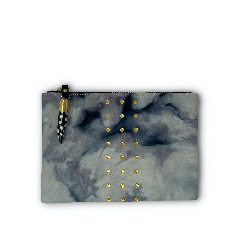 Snake - Skin Effect Clutch in Green for Exotic PartiesTie Dye Small Pouch