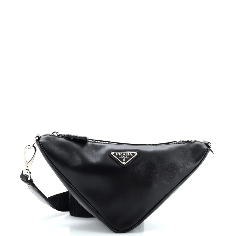 Large Faux Leather Crossbody Bag in Brown with Tassel Details for Casual TravelTriangle Logo Zip Crossbody Bag Soft Leather Small