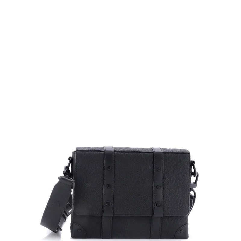 Large Faux Leather Crossbody Bag in Brown with Tassel Details for Casual TravelTrunk Messenger Bag Monogram Taurillon Leather PM