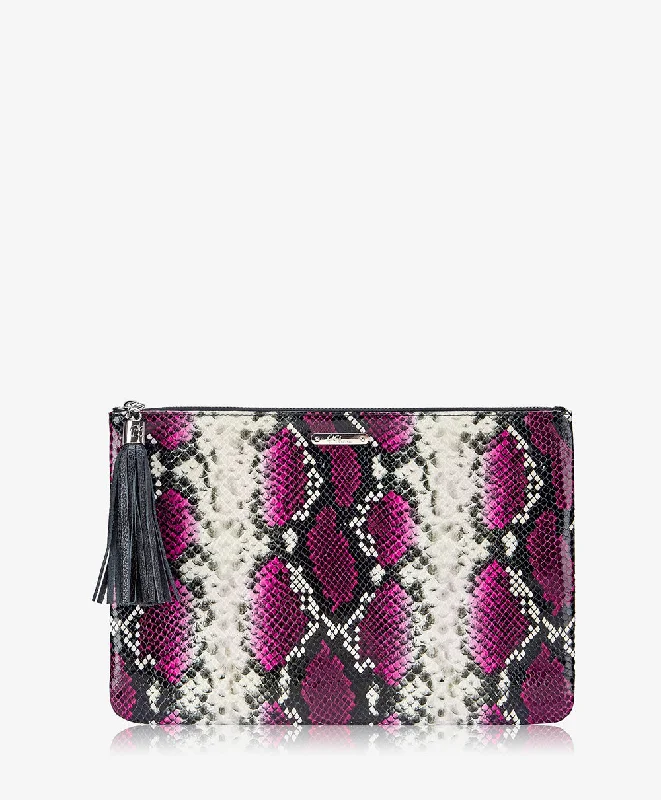 Women's Small Beaded Clutch in Silver for New Year's Eve PartyUber Clutch