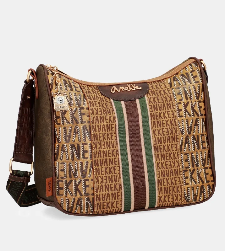 Women's Crossbody Bag with Multiple Compartments in Gray for Organized Daily UseUrban logo large messenger bag