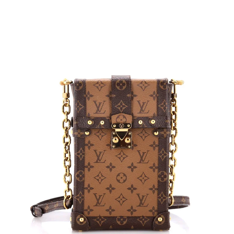 Large Faux Leather Crossbody Bag in Brown with Tassel Details for Casual TravelVertical Trunk Pochette Reverse Monogram Canvas Large Faux Leather Crossbody Bag in Brown with Tassel Details for Casual TravelVertical Trunk Pochette Reverse Monogram Canvas