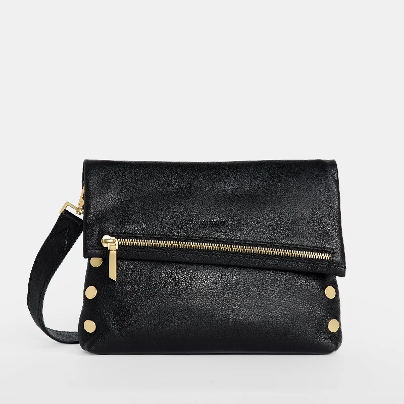 Women's Metallic Leather Clutch in Rose Gold for Valentine's DateVIP | Black/Brushed Gold | Med Women's Metallic Leather Clutch in Rose Gold for Valentine's DateVIP | Black/Brushed Gold | Med
