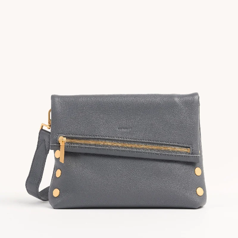 Women's Faux Fur Clutch in White for Winter BallsVIP | Sonnet Grey/Brushed Gold | Med