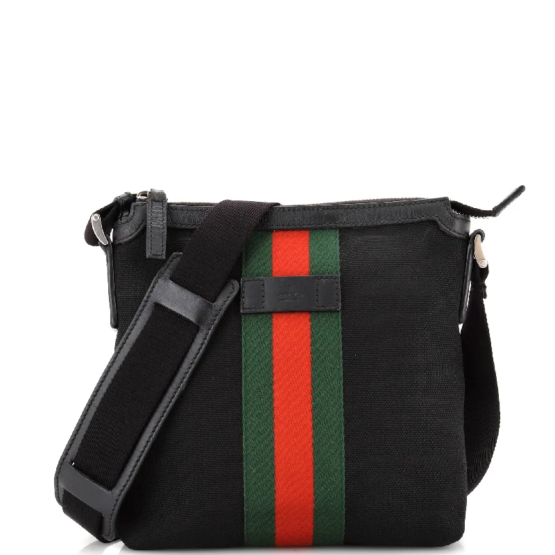 Straw Crossbody Bag in Natural Color for Beach Vacations and Summer DaysWeb Messenger Bag Techno Canvas Small