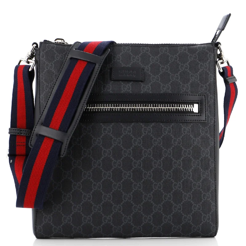 Geometric - Printed PVC Crossbody Bag in Multicolor for Trendy Street StyleWeb Strap Front Zip Messenger Bag GG Coated Canvas Medium Geometric - Printed PVC Crossbody Bag in Multicolor for Trendy Street StyleWeb Strap Front Zip Messenger Bag GG Coated Canvas Medium