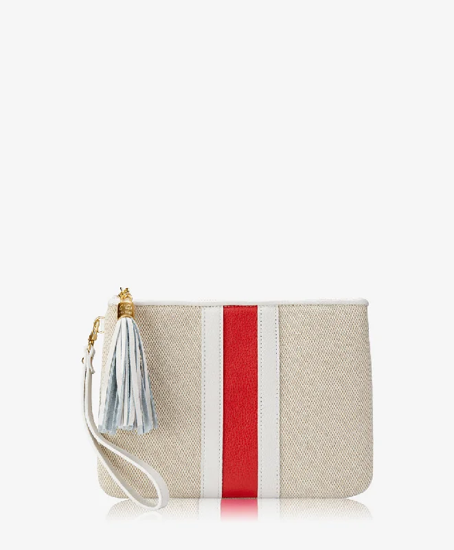 Women's Metallic Leather Clutch in Rose Gold for Valentine's DateWestley Wristlet