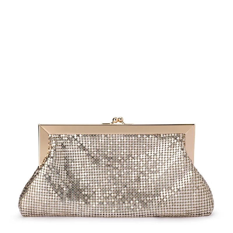 Suede Clutch with Tassel Details in Olive for Fall SoireesZARA Mesh Frame Clutch