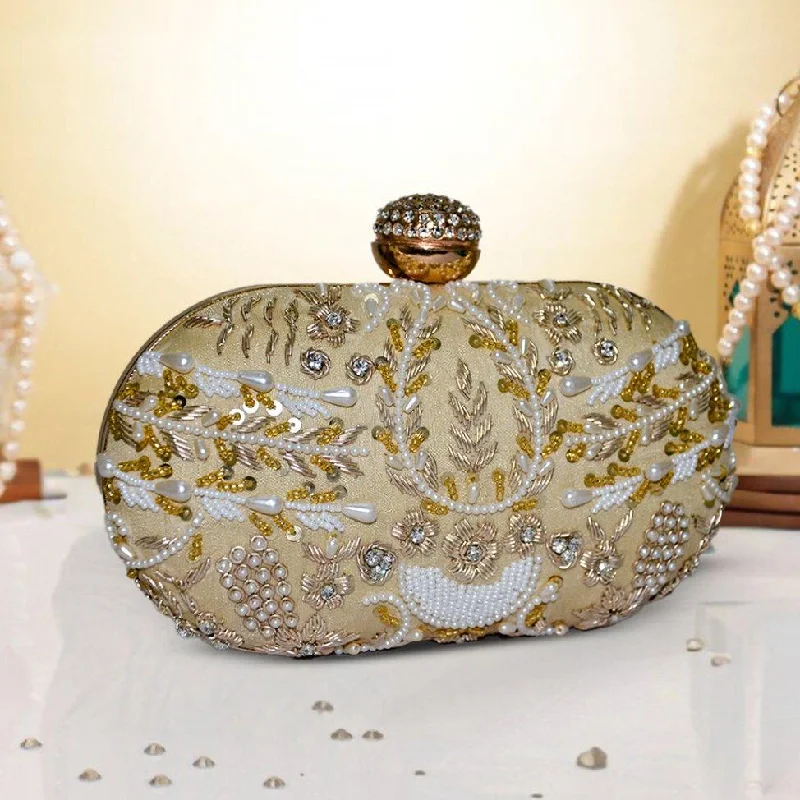 Velvet Clutch Bag in Burgundy with Crystal Embellishments for Formal DinnersCapsule Zari Clutch | Golden Velvet Clutch Bag in Burgundy with Crystal Embellishments for Formal DinnersCapsule Zari Clutch | Golden